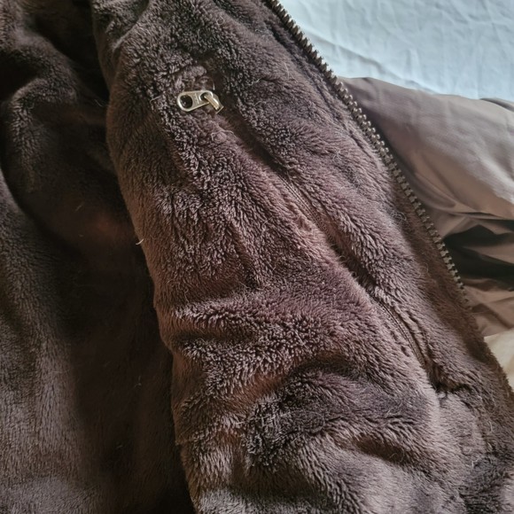 Mountain Hard Wear Brown Long Trench Down Puffer Coat - XS - Picture 10 of 11